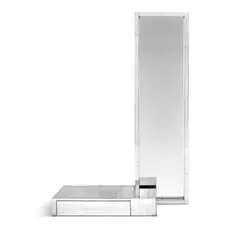 Paul Evans, FOR DIRECTIONAL, chromed steel, mirror glass, wood, maker's mark 'An Original Paul Evans' facsimile signature