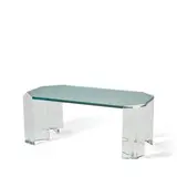 Les Prismatiques, Coffee Table, Lucite, glass, mark 'Les Primatiques' and copyright mark