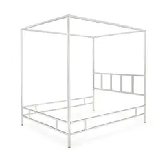 Pace Collection, Queen Canopy Bed, polished chrome, unmarked