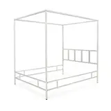 Pace Collection, Queen Canopy Bed, polished chrome, unmarked