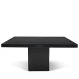 Juan Montoya, Dining Table, lacquered wood, wire glass, particle board, unmarked,