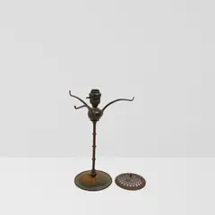 Reed Stem Table Lamp Base and Finial by Tiffany Studios, patinated bronze, sold Jul 2026