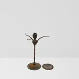 Tiffany Studios, Reed Stem Table Lamp Base and Finial, patinated bronze