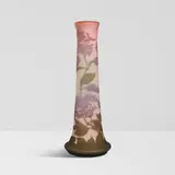 Émile Gallé, Monumental Vase with Larkspurs, cameo glass, signed in cameo 'Gallé' with star