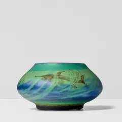 Axel Enoch Bowman, Rare Bowl, for Reijmyre, glass, overlaid and wheel-carved, engraved 'A
