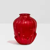 Vittorio Zecchin, Red 'Gociolonni' Vase, for Cappellin Venini et Cie, blown and applied glass