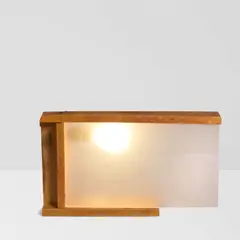 Richard Neutra, Rare Prototype Table Lamp, birch, frosted glass, from the Channel Heights Housing Project, San Pedro, California