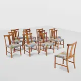 Set of Twelve 'Benedikte' Chairs by Ole Wanscher, mahogany, upholstery, eight chairs with producer's paper label, offered Jul 2026
