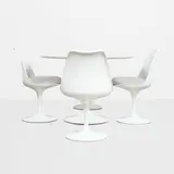 Eero Saarinen, 'Tulip' Table and Four Chairs