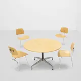 Charles Eames and Ray Eames, Set of Four 'DCM' Chairs and Round Dining Table