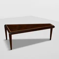 William Haines, Parquetry Low Table, parquetry, stained and polished walnut