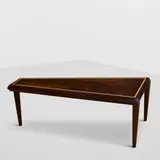 William Haines, Parquetry Low Table, parquetry, stained and polished walnut