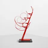 Jerome Kirk, Variable Composition in Four Movements, aluminum and powder-coated steel, on granite base, etched 'KIRK '82'