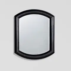 Karl Springer, 'Marmol-Style' Wall Mirror, , leather inlaid with bronze, mirror plate, branded leather label 'Karl Springer 1986'