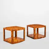 Karl Springer, Pair of Unique Side Tables