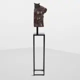 Igor Mitoraj, Shield, cast and patinated bronze, signed 'MITORAJ' and with foundry mark 'FONDERIA TESCONI PIETRASANTA' lower right