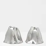 Georg Jensen, Pair of Volcano Candlesticks, designed by Ole Kortzau, sterling silver, impressed "DESSIN OK I10 DENMARK GEORG JENSEN STERLING 925