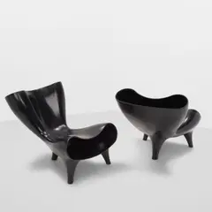 Marc Newson, Pair of Black 'Orgone' Chairs