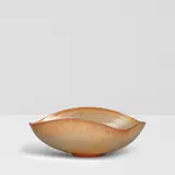 Gertrud and Otto Natzler, Asymmetric Folded Bowl, glazed earthenware