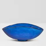 Gertrud and Otto Natzler, Folded Bowl, glazed earthenware, signed 'NATZLER' on underside with applied paper label numbered 'K420'