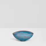 Gertrud and Otto Natzler, Small Folded Bowl, glazed earthenware, signed 'NATZLER' on underside, numbered '8853' twice by another hand