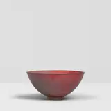 Gertrud and Otto Natzler, Footed Bowl, glazed and metallic-glazed earthenware, signed 'NATZLER' on underside, numbered 'H510' and dated '1957' by another hand