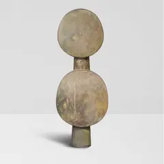 Otto Natzler, Untitled (Double Oval Form), glazed earthenware, with artist's chop mark on interior of foot and attached paper label numbered 'X152'