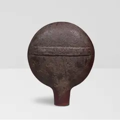 Otto Natzler, Untitled (Crater-Glazed Banded Disc), Untitled (Crater-Glazed Banded Disc)