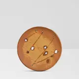 Peter Voulkos, Charger, partially glazed stoneware with porcelain push-throughs, painted 'VOULKOS 73' on underside
