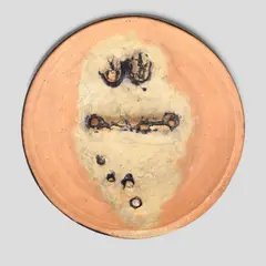 Peter Voulkos, Charger, stoneware with porcelain push-throughs, painted 'Voulkos 73' on underside