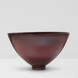 James Lovera, Footed Bowl, glazed porcelain, incised 'lovera' on underside