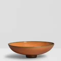 James Lovera, Footed Bowl, glazed earthenware, incised 'lovera' on underside