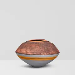 Andile Dyalvane, Scarification Pot, glazed and painted earthenware, inscribed 'M DYALVANE 2004/07 RS' with maker's marks on underside