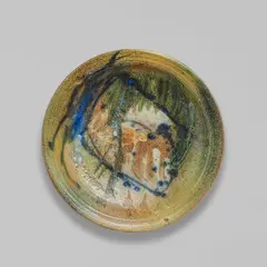 Don Reitz, Shallow Bowl, salt-glazed stoneware, incised 'Reitz' on underside