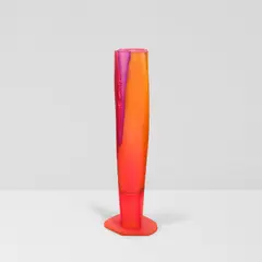 Danny Perkins, Vessel, mold-blown, cut, painted and assembled glass, etched 'DANNY 6' on base