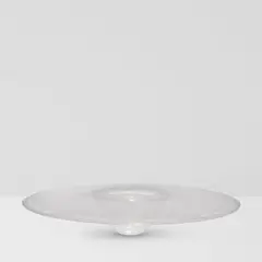 Benjamin Moore, Interior Fold Vessel, blown glass, etched 'Benjamin Moore 1986' on underside