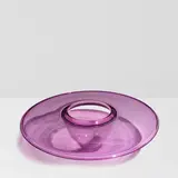 Benjamin Moore, Amethyst Interior Fold, blown glass, etched 'Benjamin Moore 1985 on underside'