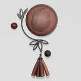 Jenny Pohlman and Sabrina Knowles, Wall-Mounted Sculpture, blown glass, metal