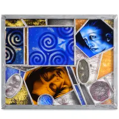 Judith Schaecter, Panel, pieced, etched, and stained glass, etched 'JS 09' on back side