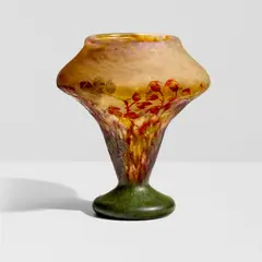 Vase by Daum, overlaid and acid-etched glass, signed in cameo 'Daum Nancy' with Cross of Lorraine, sold Mar 2026