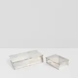 Gundorph Albertus, Two Cigar Boxes, for Georg Jensen, sterling silver, mahogany, the first stamped 'DESSIN A 925