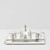 Prince Sigvard Bernadotte, Inkstand with Fountain Pen, for Georg Jensen, sterling silver, stainless steel, stamped with artist signature and '868 DENMARK GJ STERLING 925