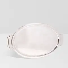 Pyramid Oval Tray by Harald Nielsen, for Georg Jensen, sterling silver, stamped 'DESSIN HN' for Harald Nielsen, 'DENMARK GI 925, sold Mar 2026