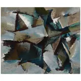 John Saccaro, Untitled (Abstract Composition), oil on canvas, apparently unsigned