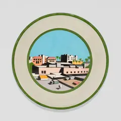 Ken Price, Bowl (From the Cityscape Series), glazed and painted earthenware