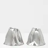 Pair of Volcano Candlesticks by Georg Jensen, designed by Ole Kortzau, sterling silver, impressed "DESSIN OK I10 DENMARK GEORG JENSEN STERLING 925, offered Mar 2026