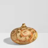 Rick Dillingham, Large Globe, partially glazed and gilt raku, incised 'Dillingham 691-3' on underside