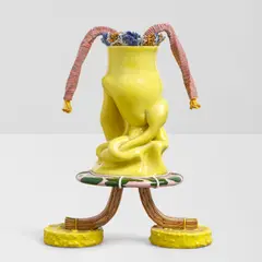 Kathy Butterly, Teen Spirit, glazed earthenware, glazed porcelain, signed and dated 'Kathy Butterly 2002' twice and titled on the underside