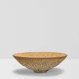 James Lovera, Large Crater Bowl, crater glazed earthenware, incised 'lovera' on underside
