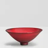 James Lovera, Footed Bowl, glazed earthenware, incised 'lovera' on underside